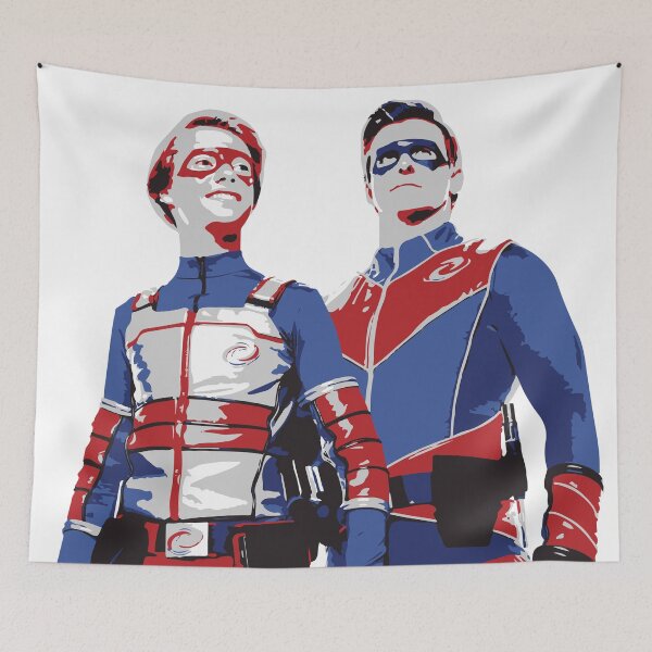 Item preview, Captain Man and Kid Danger Lineart Silhouette Heroic designed and sold by Linneke.