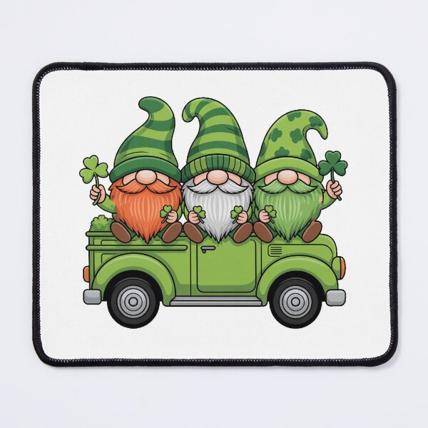 Item preview, St Patrick’s Day Gnomes in Green Truck designed and sold by QuiteOrbit.