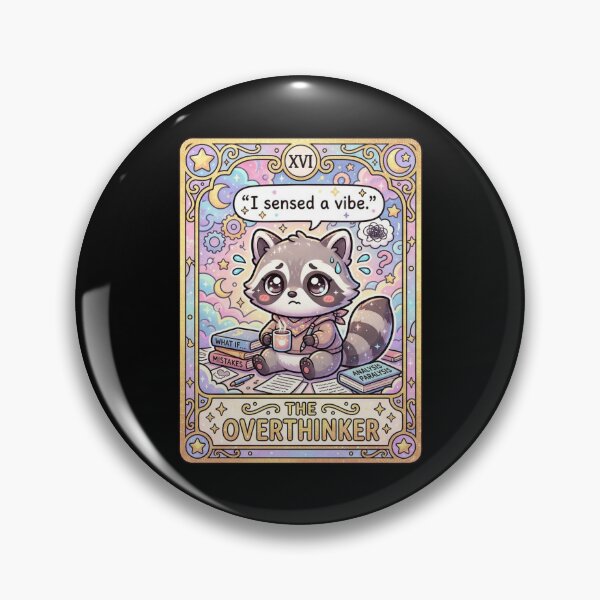 Item preview, Kawaii Raccoon Tarot The Overthinker designed and sold by Visual Dept..