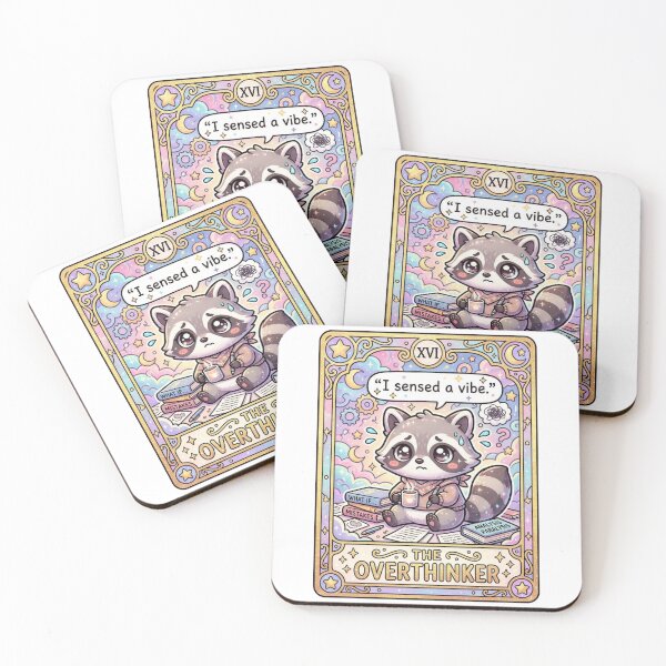 Item preview, Kawaii Raccoon Tarot The Overthinker designed and sold by Visual Dept..