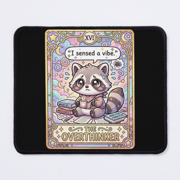 Item preview, Kawaii Raccoon Tarot The Overthinker designed and sold by Visual Dept..