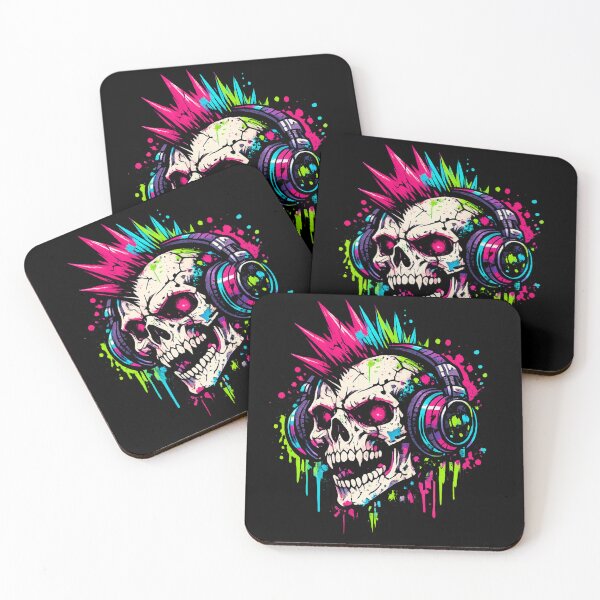 Item preview, Neon Punk Echoes: The Electric Skull designed and sold by optimusprime39.