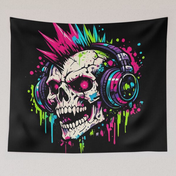 Item preview, Neon Punk Echoes: The Electric Skull designed and sold by optimusprime39.