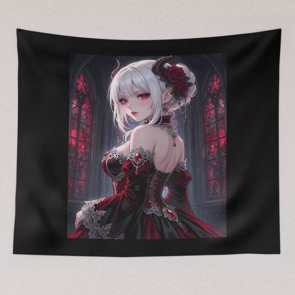 Item preview, Anime Demon Girl in Gothic Setting designed and sold by ChiqueAvenue.