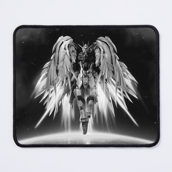 Item preview, black white wing Strike Freedom Gundam galaxy space illustration digital art designed and sold by sabartgunpla.