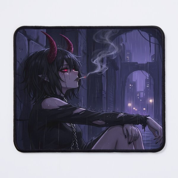 Item preview, Nothing Matters: Anime Demon Girl in Rain designed and sold by ChiqueAvenue.