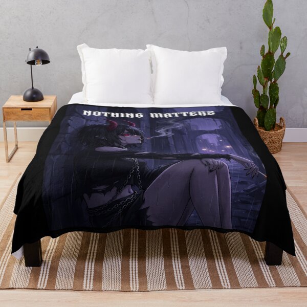 Item preview, Nothing Matters: Anime Demon Girl in Rain designed and sold by ChiqueAvenue.