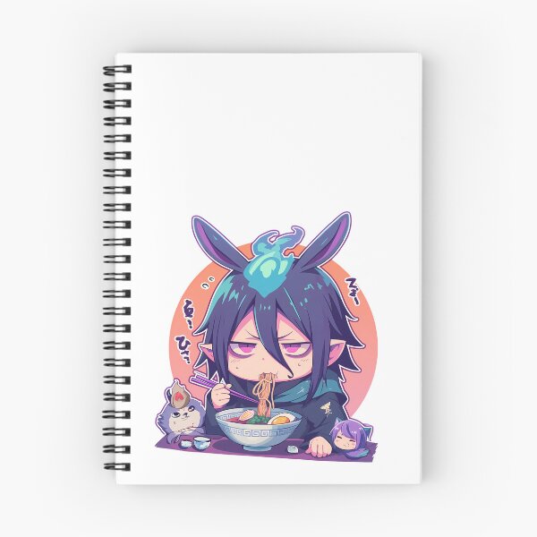 Item preview, Mephisto Pheles Blue Exorcist Chibi Ramen Bunny Ears Blue Flames designed and sold by mildaclairmo.