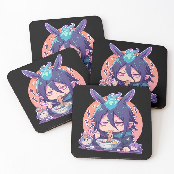 Item preview, Mephisto Pheles Blue Exorcist Chibi Ramen Bunny Ears Blue Flames designed and sold by mildaclairmo.