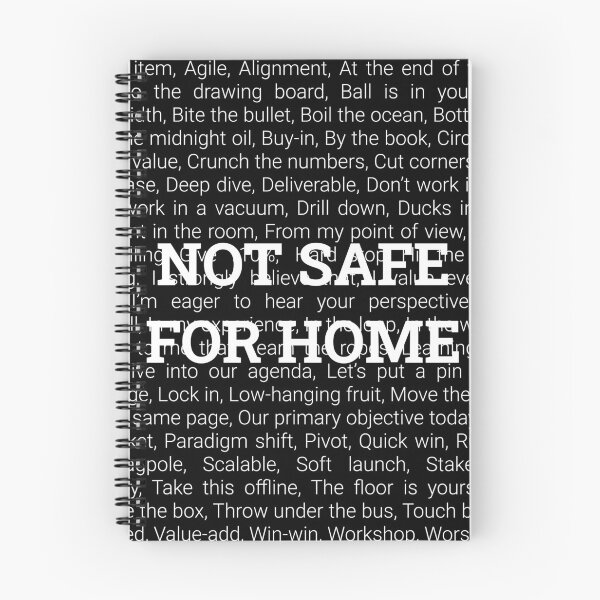 Item preview, Corporate Buzzword Humor – Not Safe For Home Office Design designed and sold by MadUX.