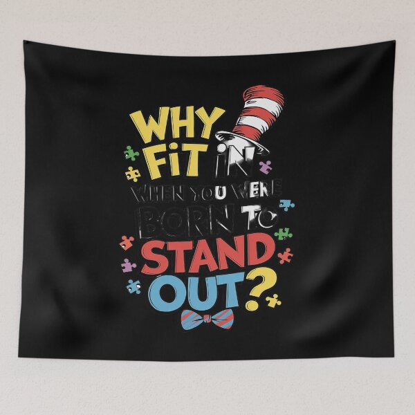 Item preview, Autism Awareness Why Fit In Doctor Teacher Cat In Hat Cool4  designed and sold by joyouartArt.