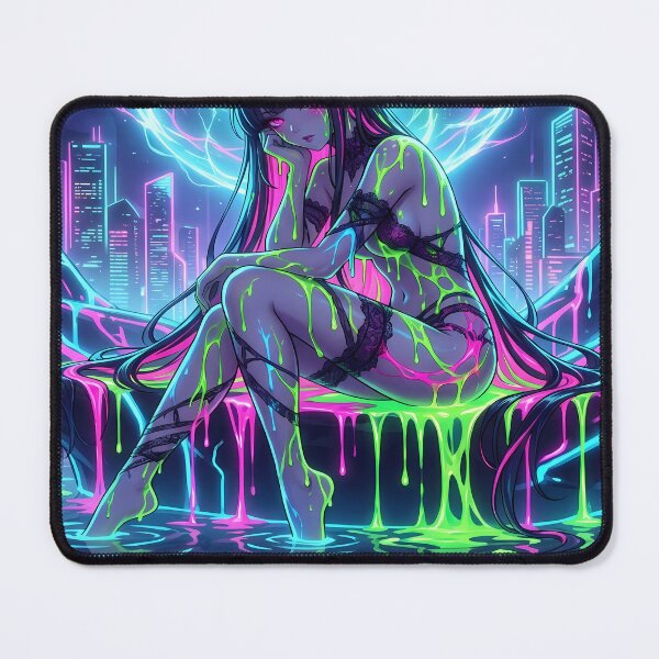 Item preview, Neon Devil Girl Drip Art designed and sold by ChiqueAvenue.