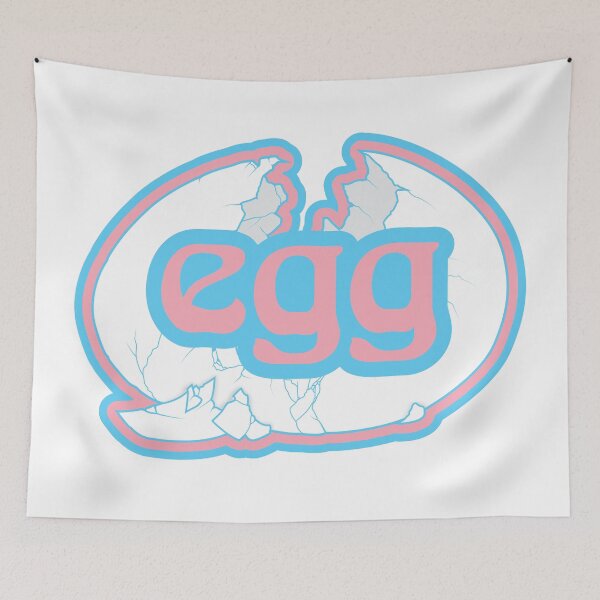 Item preview, egg (trans flag colors) designed and sold by Gumless.