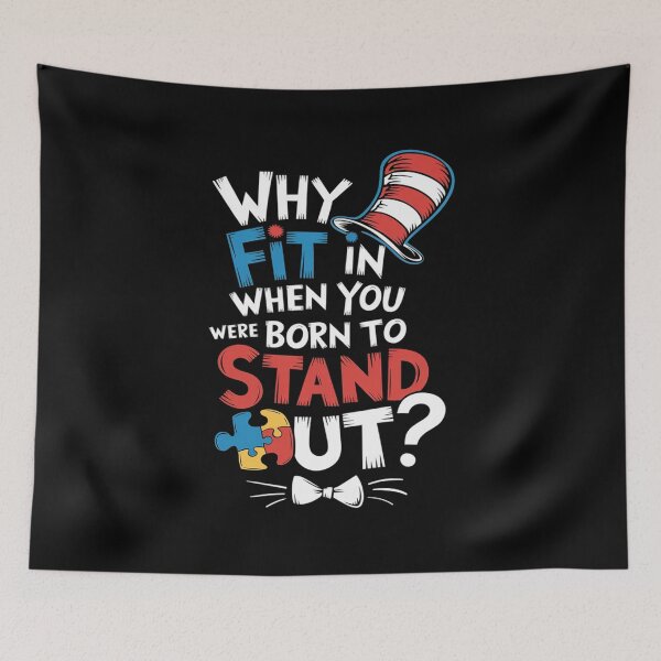 Item preview, Autism Awareness Why Fit In Doctor Teacher Cat In Hat Cool7 designed and sold by joyouartArt.