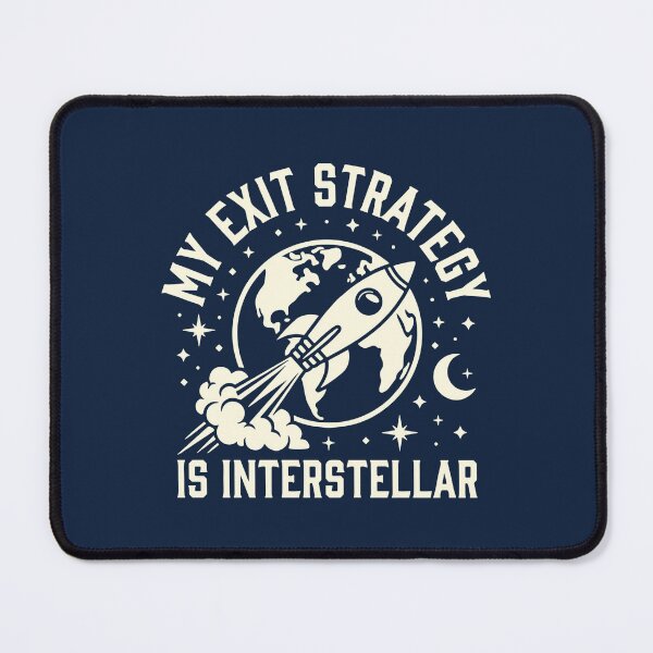 Item preview, My Exit Strategy Is Interstellar | Retro Space, Vintage Rocket Launch Graphic, Funny Cosmic Escape designed and sold by American Spirit.