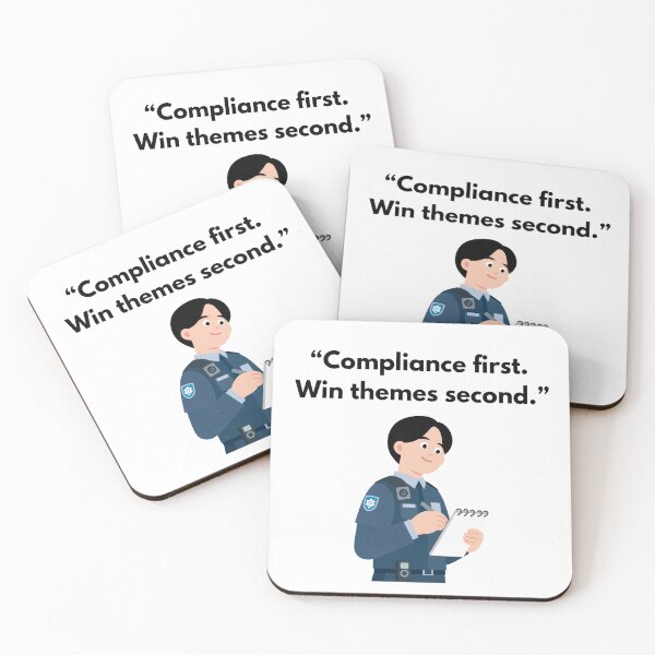Item preview, Compliance First Win Themes Second – Bid & Proposal Manager Quote Design | Tendering, RFP, Proposal Team Gift designed and sold by winningbiz.