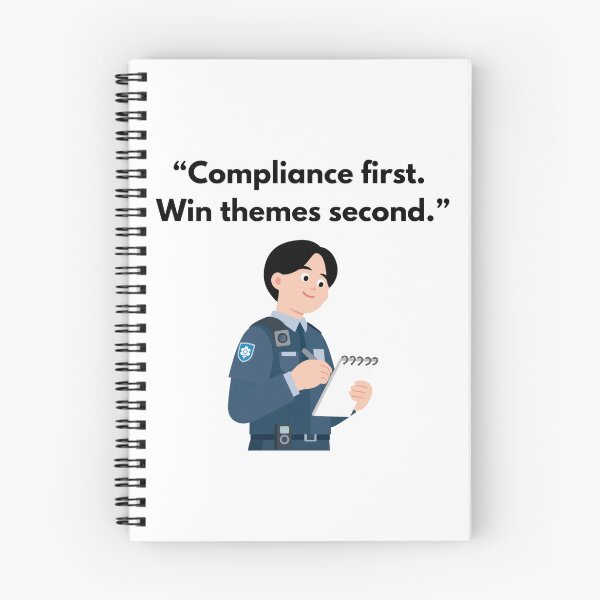 Item preview, Compliance First Win Themes Second – Bid & Proposal Manager Quote Design | Tendering, RFP, Proposal Team Gift designed and sold by winningbiz.