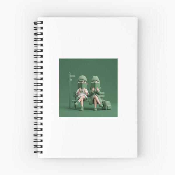 Item preview, Minimal Green Reading Friends – Cute 3D Aesthetic Book Lovers Art designed and sold by TrendTonic1.