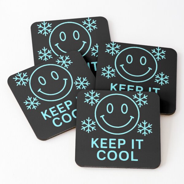 Item preview, Keep It Cool Smiley Face Winter Snowflake Minimal Aesthetic Design designed and sold by Adappai.