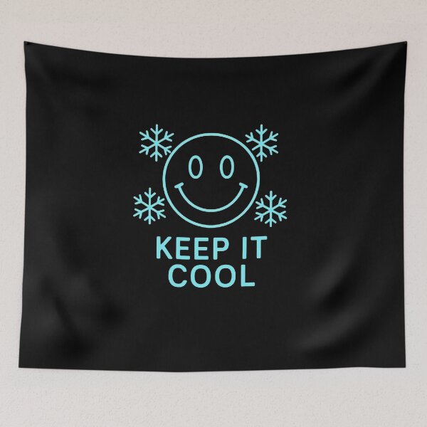 Item preview, Keep It Cool Smiley Face Winter Snowflake Minimal Aesthetic Design designed and sold by Adappai.