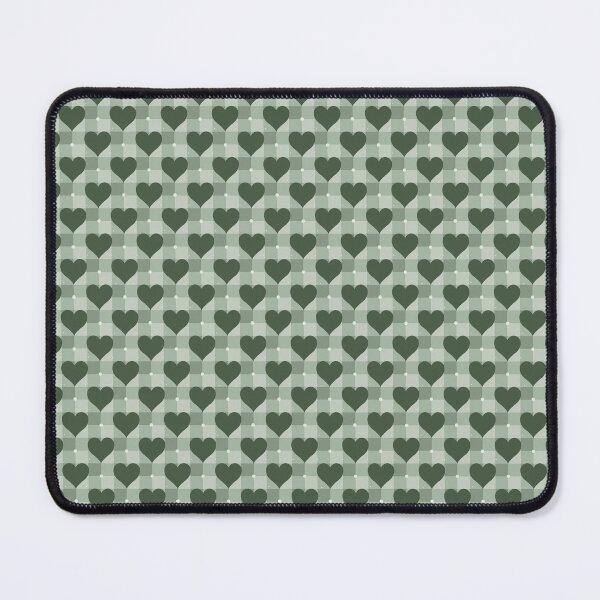 Item preview, Corazones de cuadros vichy verde bosque y salvia adornados designed and sold by KatelynDesigns-.