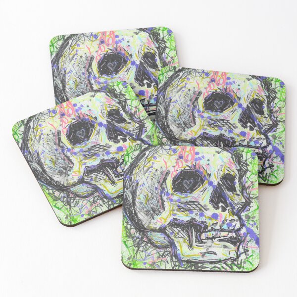 Item preview, Fantasmas – Neon Graffiti Skull designed and sold by Hellsveiah.