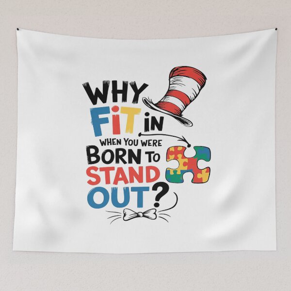 Item preview, Autism Awareness Why Fit In Doctor Teacher Cat In Hat Cool7  designed and sold by joyouartArt.
