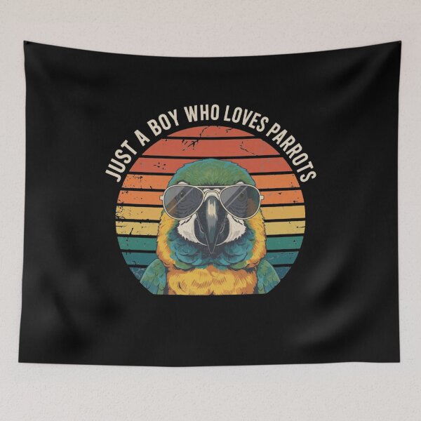 Item preview, Just A Boy Who Loves Parrots Bird Lover Gift designed and sold by CORJIDOG-ART.