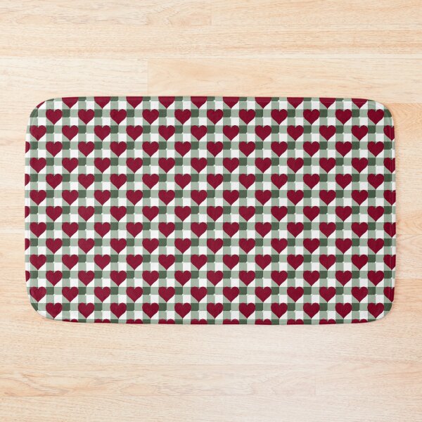 Item preview, Embellished Green Gingham with Red Hearts designed and sold by KatelynDesigns-.