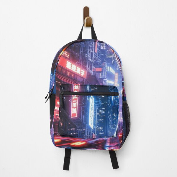 Item preview, Cyberpunk Neon Giantess – Futuristic Helmet in Crowded Tokyo Night Metropolis designed and sold by RadaQueen.