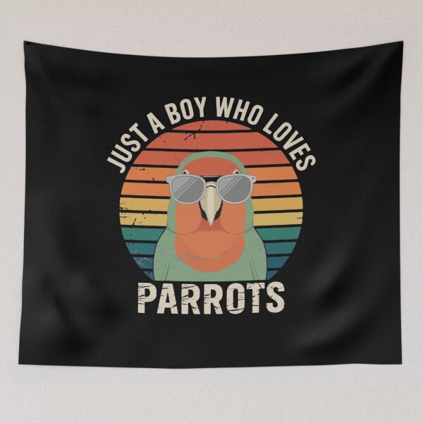 Item preview, Just A Boy Who Loves Parrots Bird Lover designed and sold by CORJIDOG-ART.
