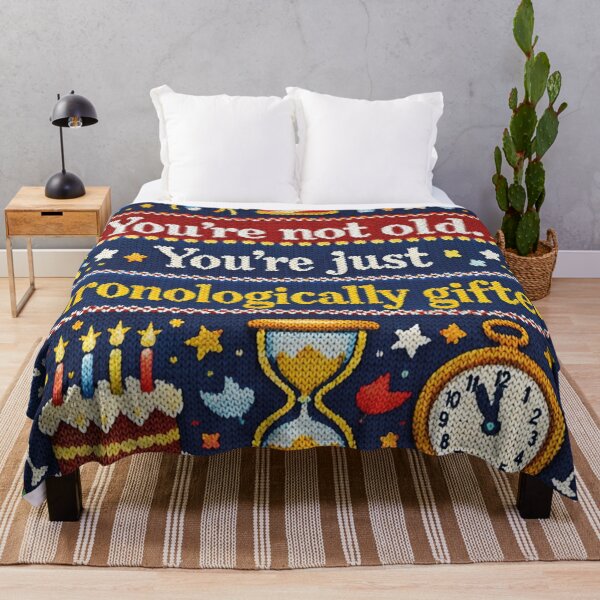 Item preview, Chronologically Gifted funny birthday saying designed and sold by Mauswohn.