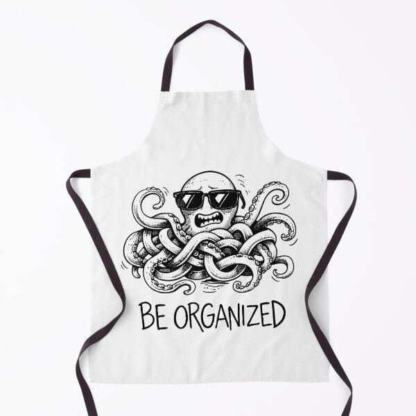 Item preview, Be Organized – Funny Entangled Octopus Illustration designed and sold by majesty-prints.