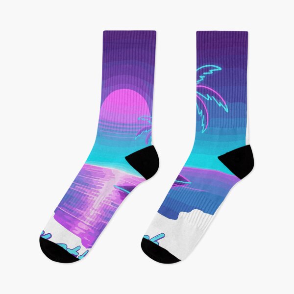 Item preview, Day at the Beach Synthwave T-Shirt – Retro Vaporwave Neon Sunset Palm Tree Aesthetic Design designed and sold by Design-Pro-21.
