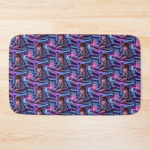 Item preview, Neon Gamer Boy – 3D Cute Streaming Setup Cartoon Art designed and sold by TrendTonic1.