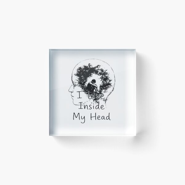 Item preview, I Live Inside My Head – Deep Introvert Mental Health Aesthetic Design designed and sold by Ramkumar2025.