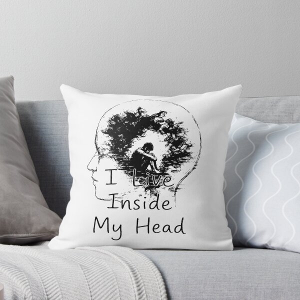 Item preview, I Live Inside My Head – Deep Introvert Mental Health Aesthetic Design designed and sold by Ramkumar2025.
