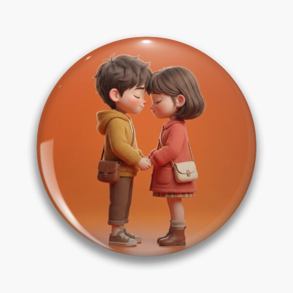 Item preview, Sweet Young Love – Cute Couple Holding Hands 3D Illustration designed and sold by TrendTonic1.