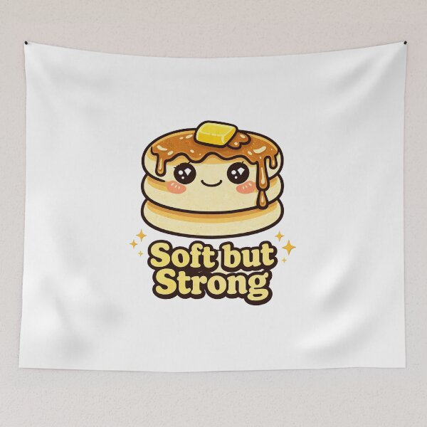 Item preview, Soft but Strong Pancake – Cute Motivational Breakfast designed and sold by Samuel	 Collings.