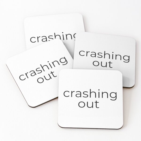 Item preview, Crashing Out Funny Relatable Minimalist Quote designed and sold by BoldTypeGoods.