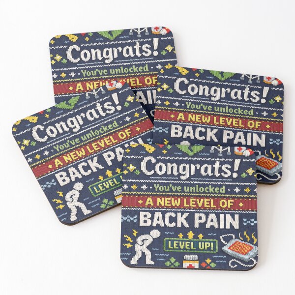 Item preview, Level Up Back Pain funny gaming birthday designed and sold by Mauswohn.