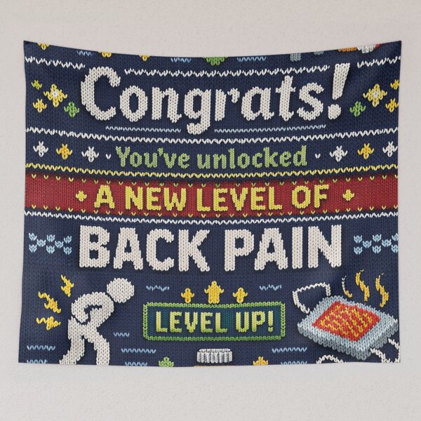 Item preview, Level Up Back Pain funny gaming birthday designed and sold by Mauswohn.
