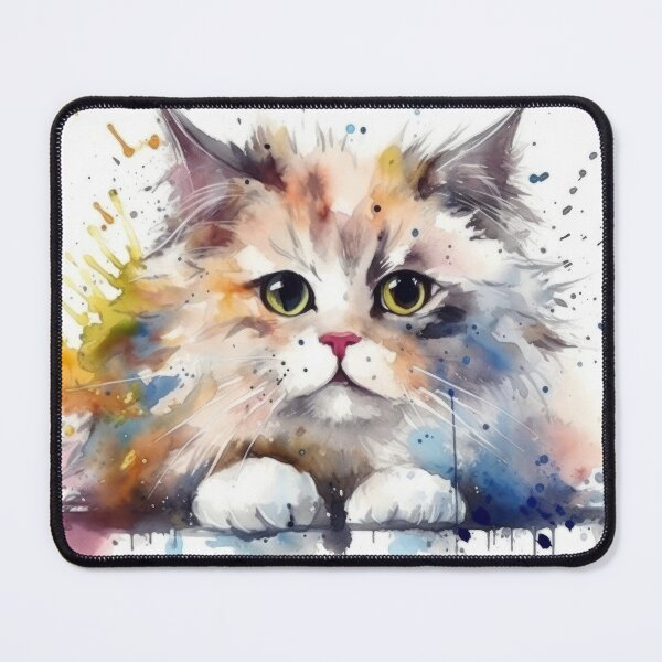 Item preview, Watercolor Kitten Art Print – Colorful Cute Cat Painting – Whimsical Pet Lover Gift – Soft Pastel Animal Illustration designed and sold by StSDigs.