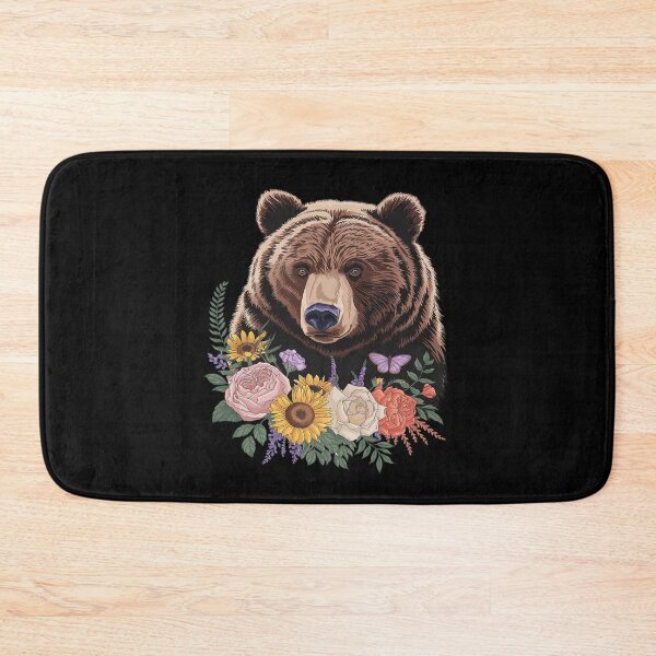 Item preview, Bear Nature Floral Grizzly Bear Face Animal Bear Lover designed and sold by joyouartArt.