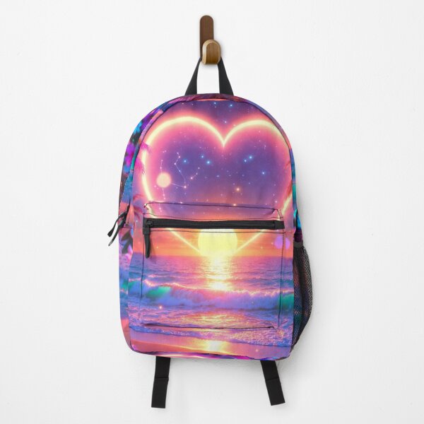 Item preview, Neon Heart Sunset Paradise designed and sold by PixelVibe782.