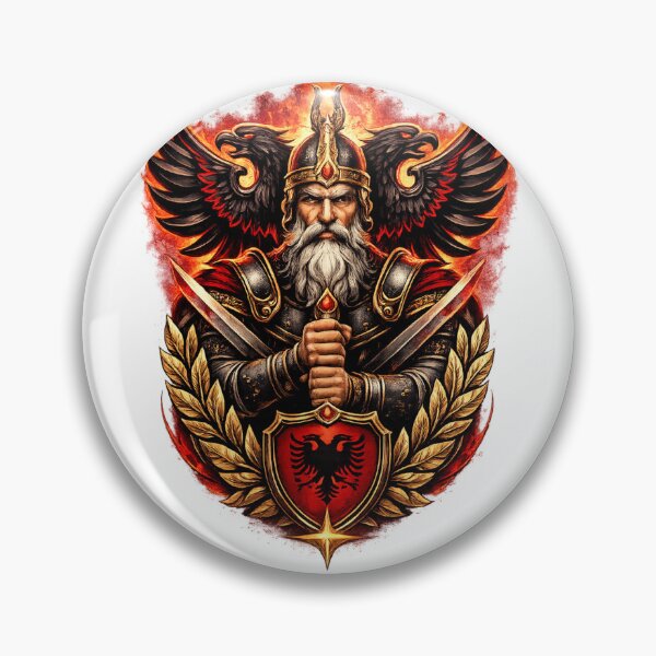 Item preview, Skanderbeg Warrior Emblem – Albanian Legend Symbol designed and sold by kimkosovo.