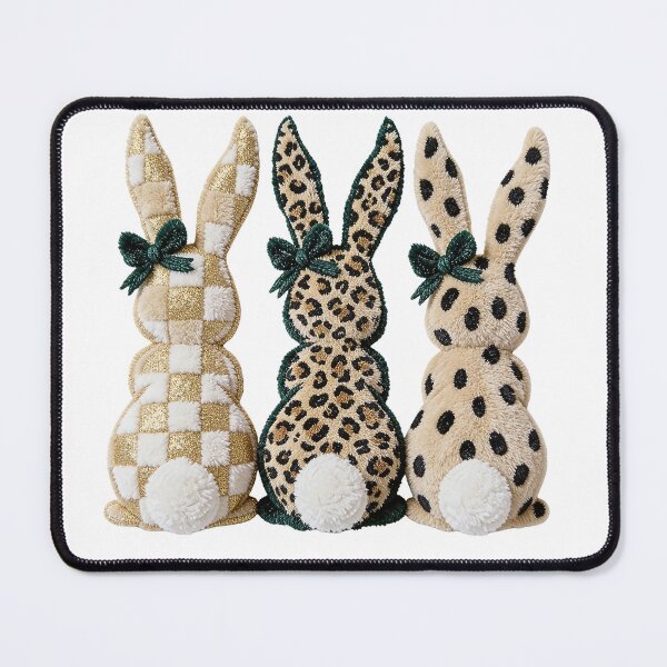 Item preview, Faux Fur Leopard Easter Bunny Trio designed and sold by Lbeck1869.