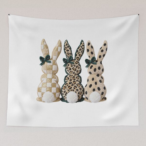 Item preview, Faux Fur Leopard Easter Bunny Trio designed and sold by Lbeck1869.