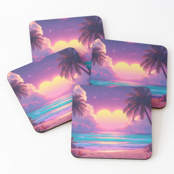 Item preview, Pastel Neon Heart Sunset designed and sold by PixelVibe782.