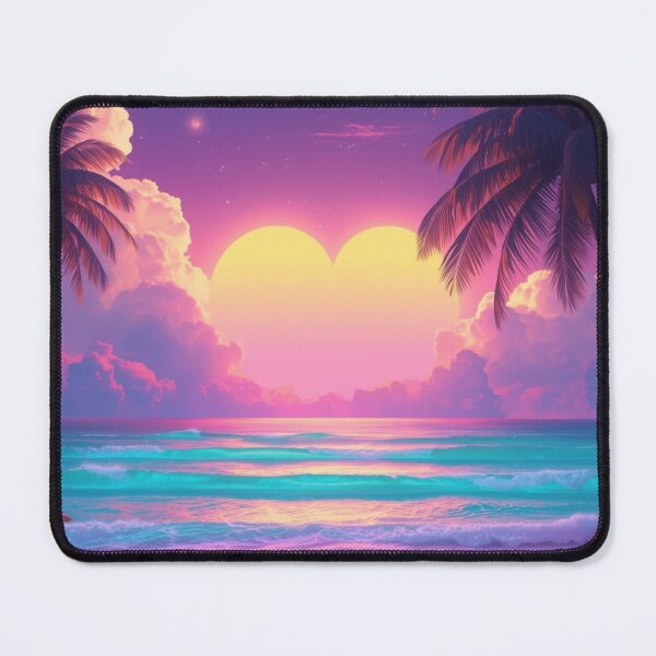 Item preview, Pastel Neon Heart Sunset designed and sold by PixelVibe782.